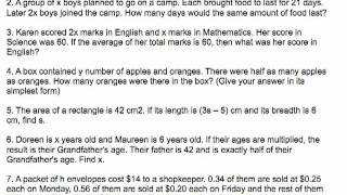 51. Primary 6 Math Algebra