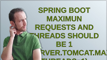 Spring Boot Maximun Requests and Threads should be 1 (server.tomcat.max-threads=1)