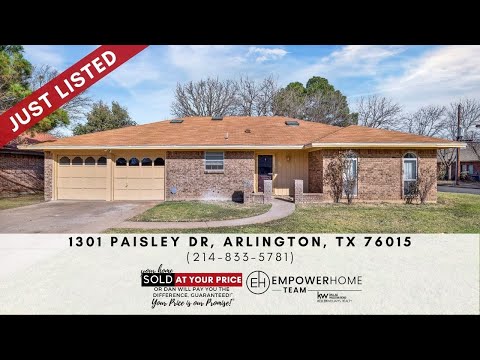 1301 Paisley Drive, Arlington, TX home video tour
