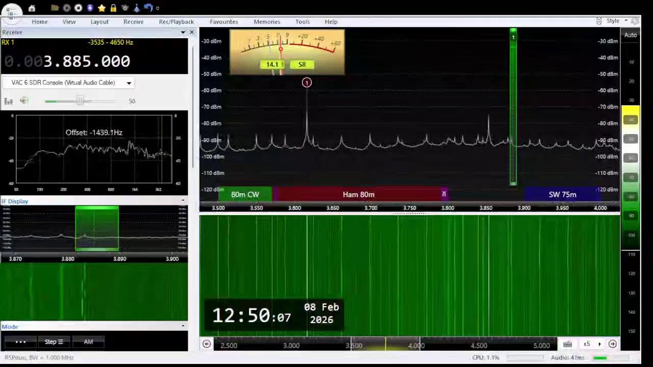 3885 kHz live stream , the Ham Radio 75M AM Calling Frequency /W2PHL