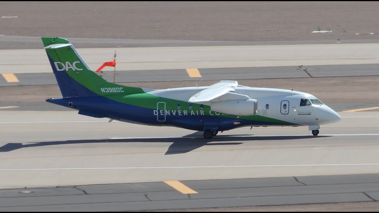 Denver Air Connection Dornier 328J [N398DC] takeoff from PHX - YouTube