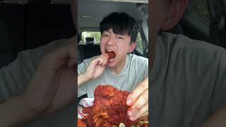 RED CHICKS ASMR 😋 #fyp #food  #mukbang #fastfood #eating