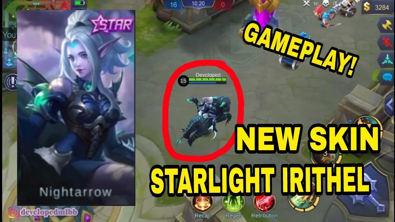 New Skin Starlight Member Irithel Nightarrow Gameplay Mobile
