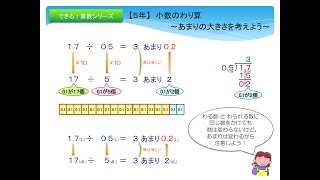 スマホok ５年 小数のわり算 あまりの大きさを考えよう Youtube