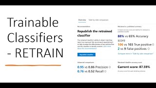 How to Retrain a Trainable Classifier
