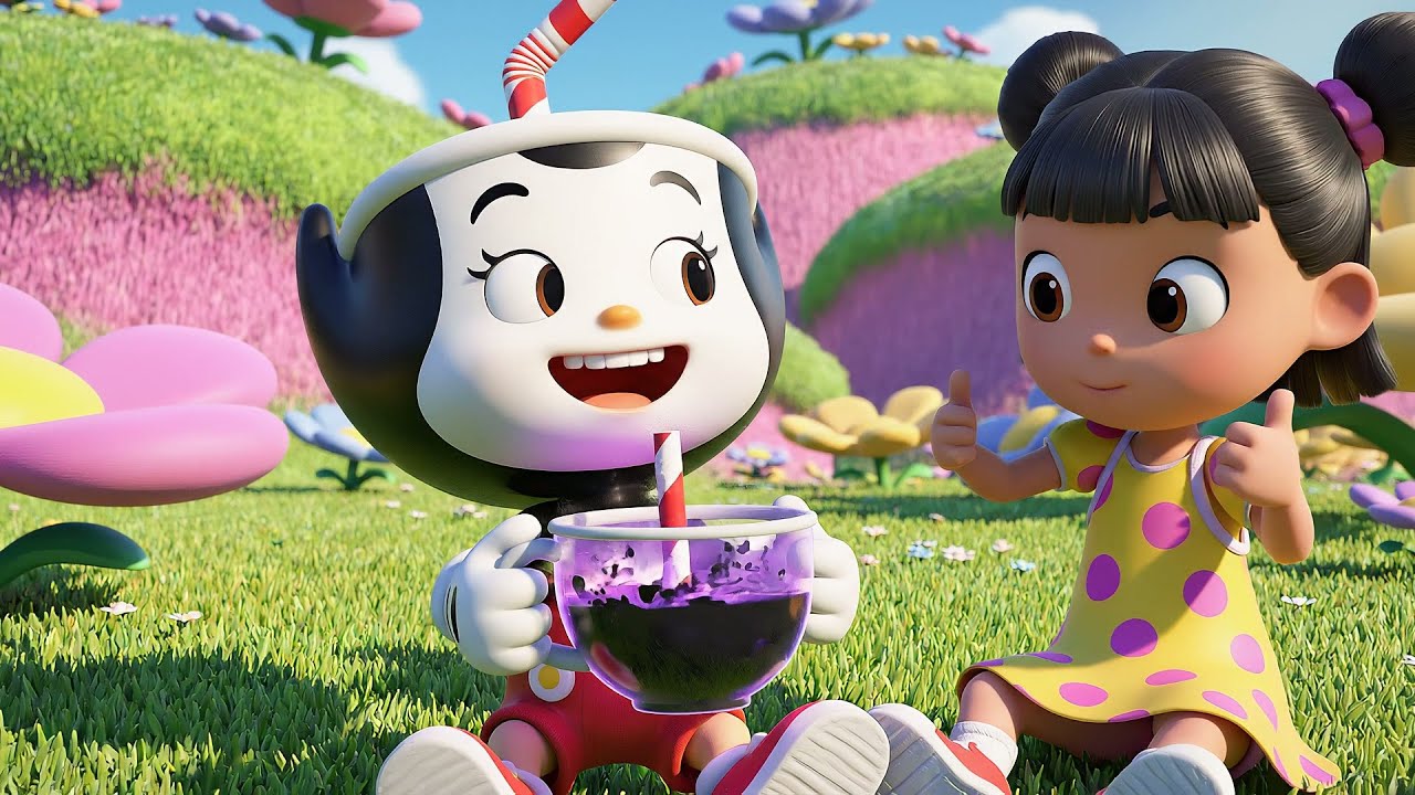 Cuphead Baby Slurped the Ink Cup | Fun Kids Songs and Nursery Rhymes