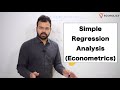 Simple regression analysis  two variable linear regression equation  econometrics in economics