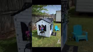 DIY Playhouse Makeover Before and After