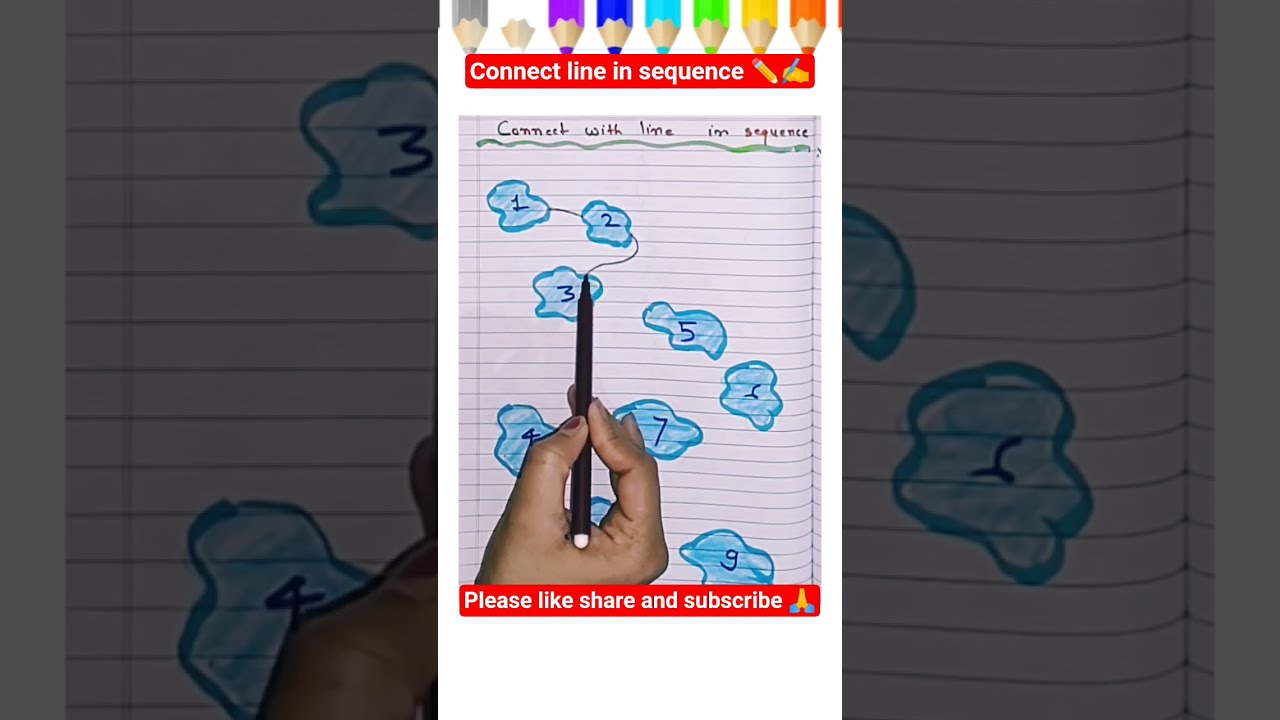 Connect Line In Sequence Number Order Activity For Kids 1 10 Shortsfeed Shorts