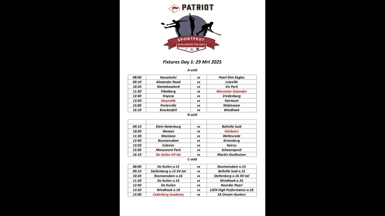 Patriot Sports Festival | Rugby Day 1