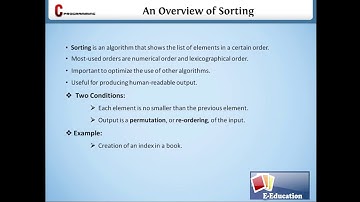 13# An Overview of Sorting /Advance C Programming Video Tutorials for Beginners/2018
