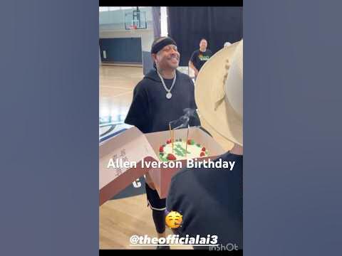 Allen Iverson Birthday Celebration on Set - YouTube