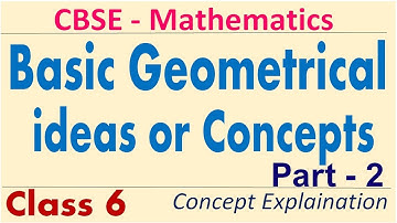 Class 6 | Basic Geometrical ideas or Concepts Part - 2 | CBSE | Mathematics
