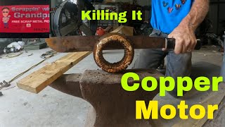 How to remove copper quickly from Copper Bearing Motors. I told you I would do it!!