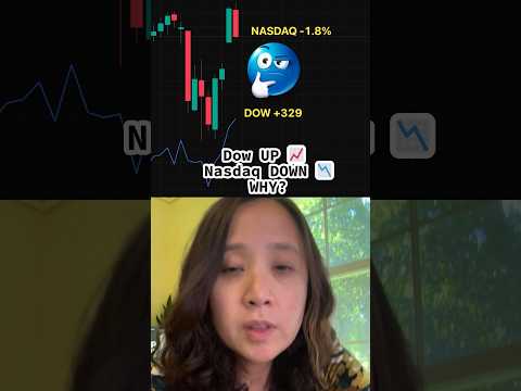 Dow UP. Nasdaq DOWN. WHY? 📈📉
