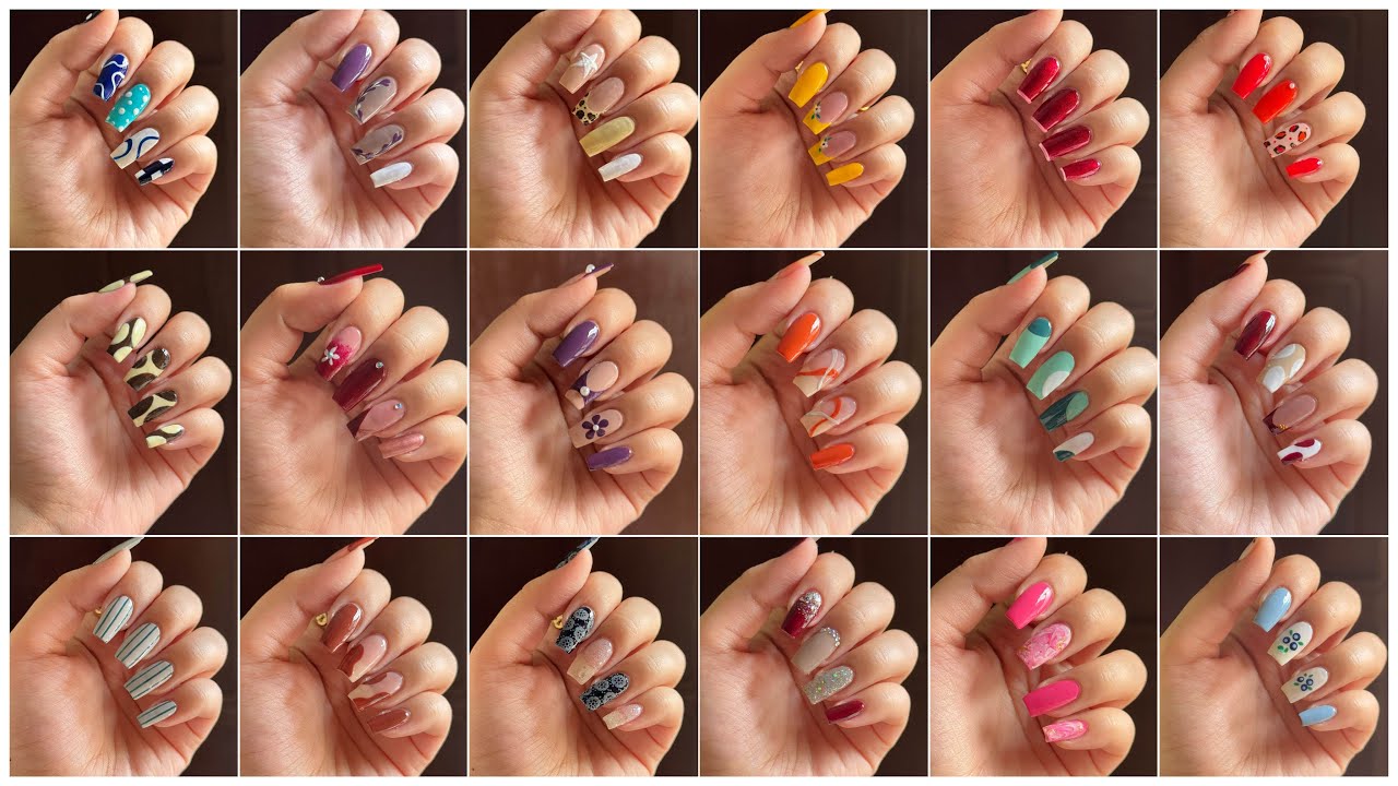 20+ Easy nail art designs for beginners || Marble nails | Stamping nails| Tape nail art 