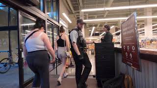 SAFEWAY SECURITY IS CHECKING RECEIPTS AND BACKPACKS FOR STOLEN ITEMS EVERYDAY RETAIL THEFT #9