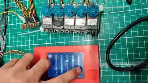 Controling 5 Servos using Nextion Display and Arduino Pro Mini