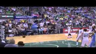 Halfcourt Oop! - Andre Miller to Kenneth Faried vs. Jazz