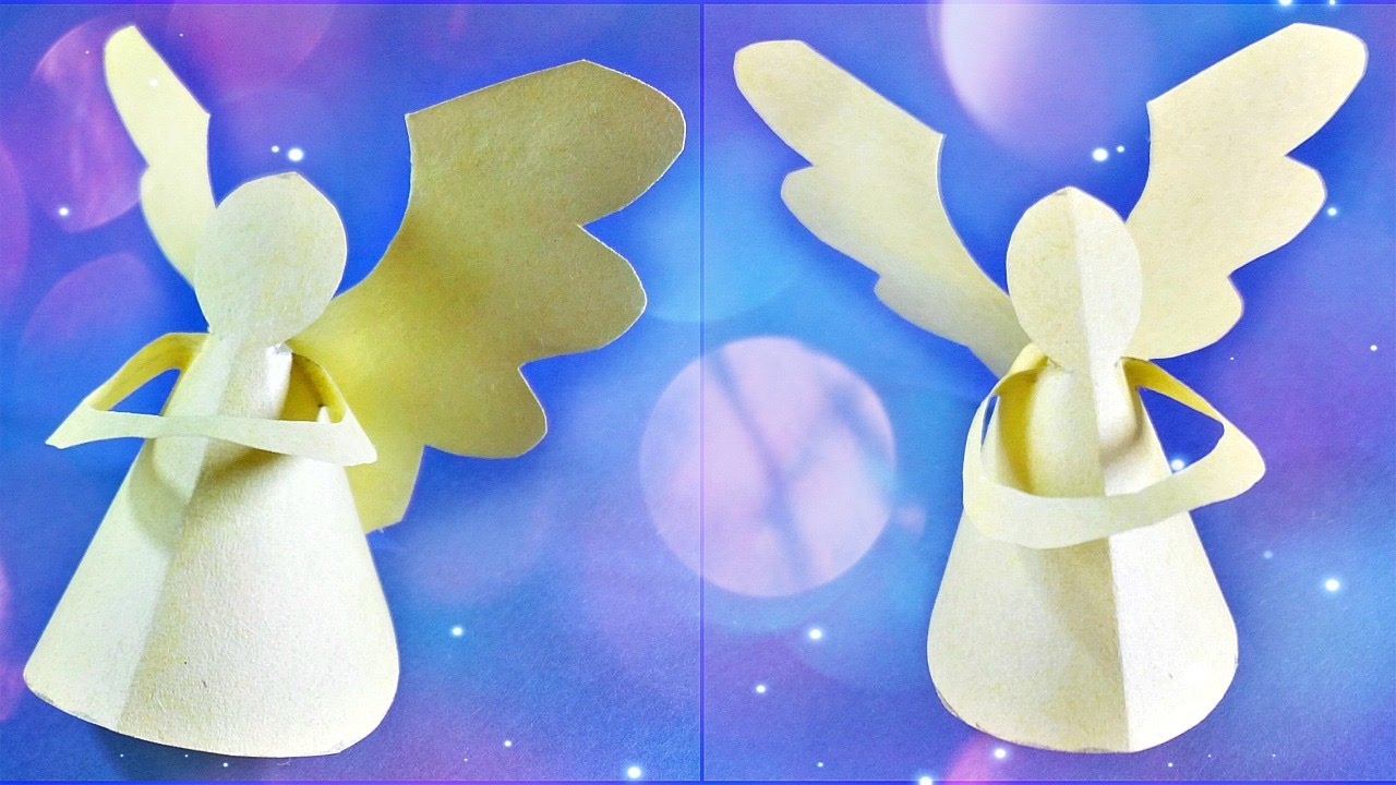 Origami angel 3d paper craft tutorial diy. How to make angels for christmas& crafts ideas
