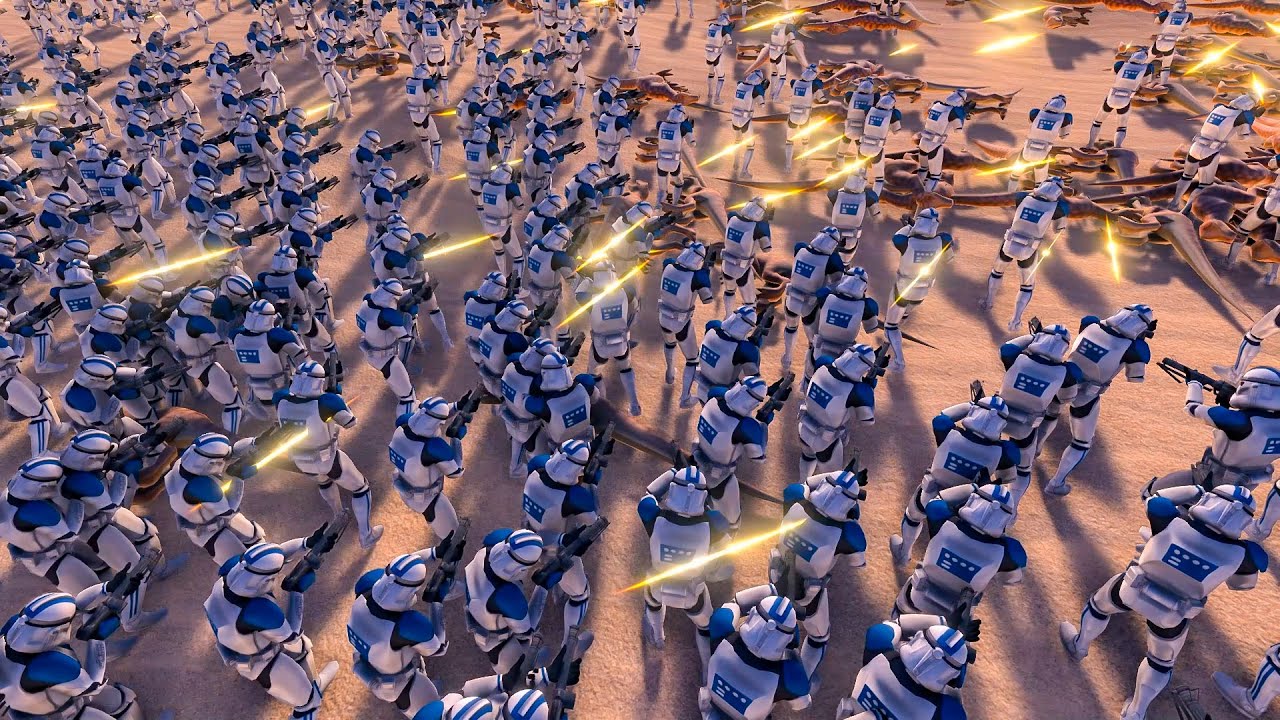 18 000 Velociraptors VS 15 000 Clone 501sts - UEBS 2 - Ultimate Epic Battle Simulator 2 - UEBS 2022