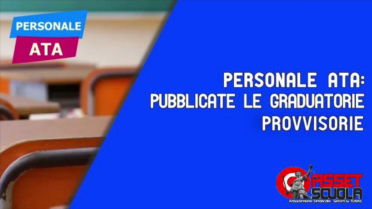 Personale Ata Pubblicate Le Graduatorie Provvisorie Youtube