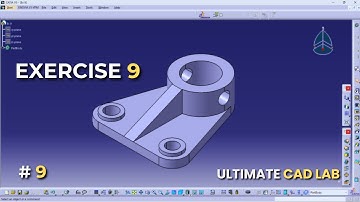 CATIA V5 Basic 3D Model - Exercise 9 | Beginner Tutorial #catia #cad #catiatutorial #3ddesign #art