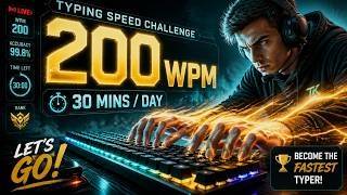 TYPING RACY TO 200 WPM 💪 Days 11(19-08-2026)