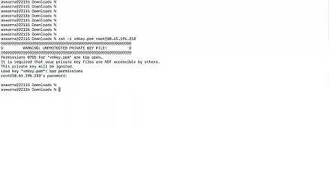 SSH Error - warning: Identity file not accessible: unprotected private key file.