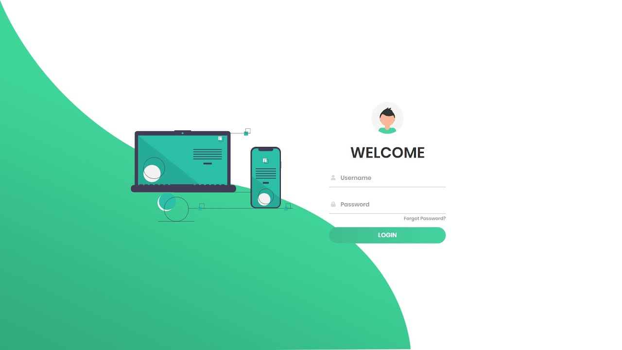 Responsive Animated Login Page Html Css Js Youtube