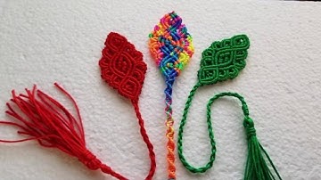 DIY Macramé Bookmark Tutorial 绳编书签教程