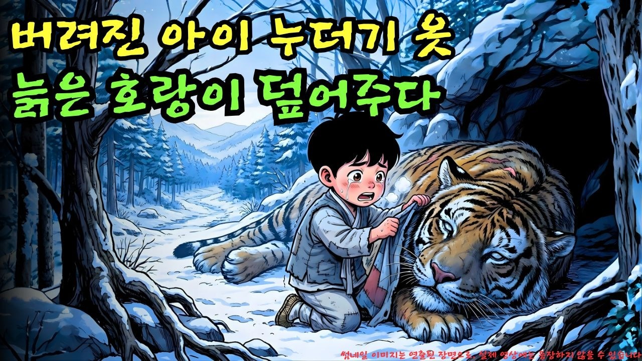 👉 버려진 아이가 차가운 바위굴에서 늙은 호랑이에게 자신의 누더기 옷을 덮어주었다… 그런데 이 선택은 과연 위험하지는 않았을까? | 야담 |옛날이야기 |민담 |전설 | 설화