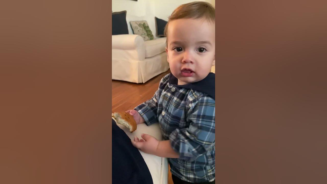 1 Year Old throwing bread YouTube