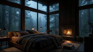 Information Sleep Deep in a Cozy Glass Forest Bedroom 🌧️ Heavy Rain & Thunder Sounds for Sleeping News