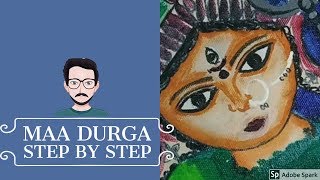 Maa Durga Painting In Canvas || Acrylic Colours || 2.0 screenshot 5