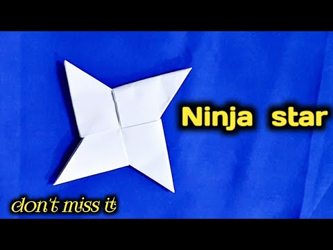 How to make paper Ninja star.  Origami