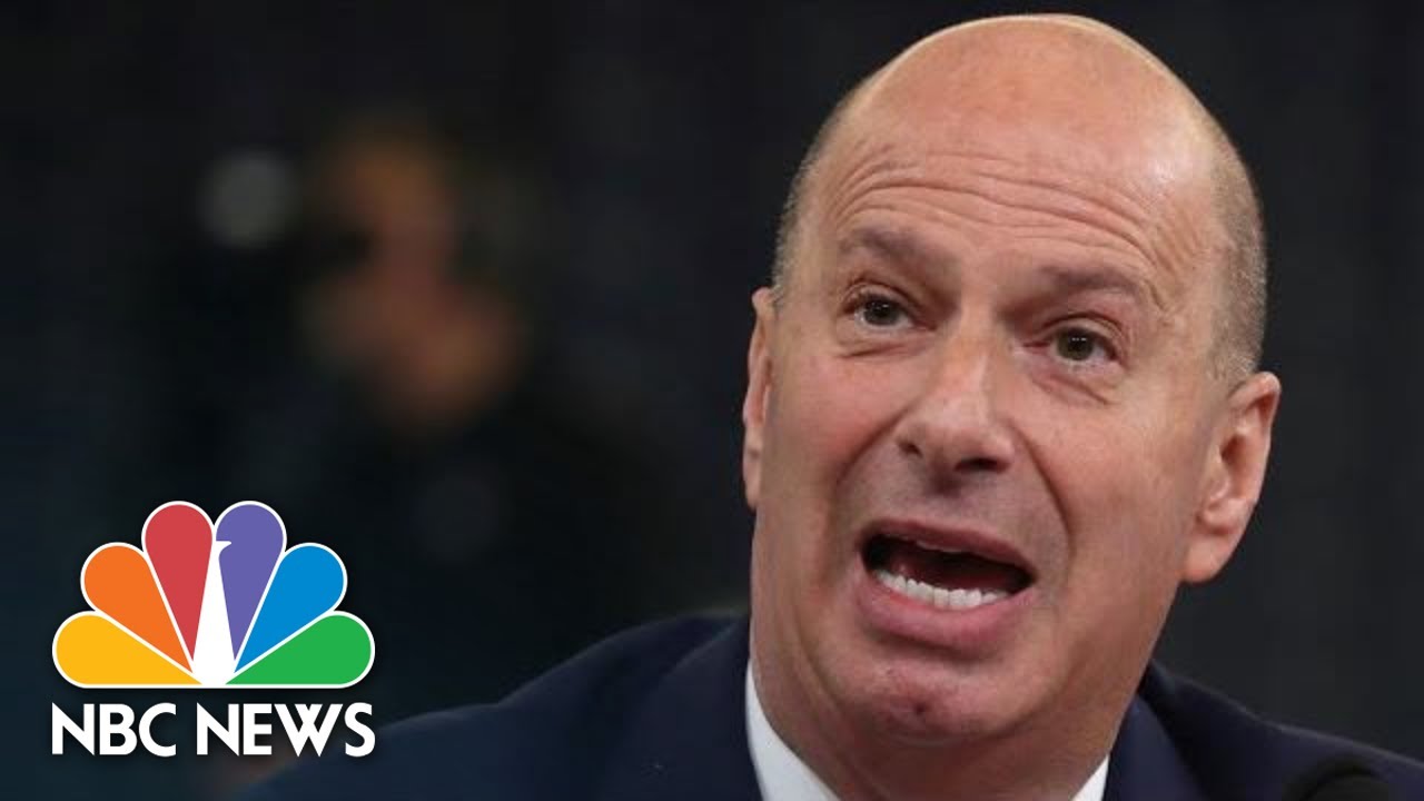 Ambassador Gordon Sondland Confirms David Holmes Testimony On President Donald Trump Call | NBC News