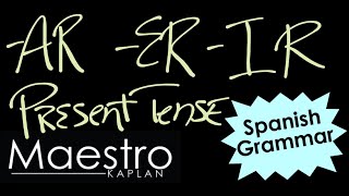 How To Form Spanish Verbs In The Present Tense ar  er  ir