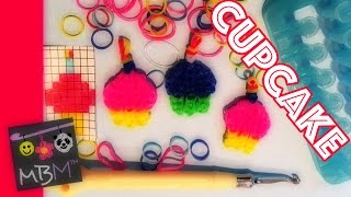 Rainbow Loom Alpha Loom Birthday Cupcake Charm Tutorial