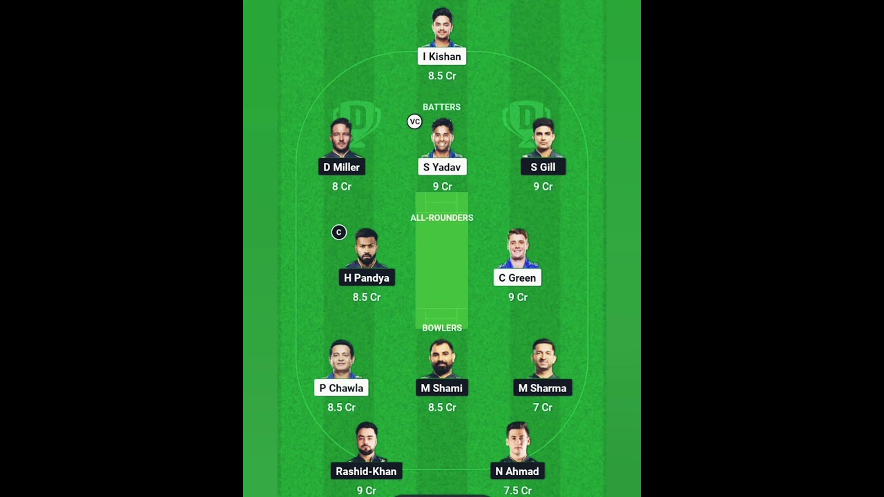 GT VS MI Dream 11 prediction # gt vs mi dream 11 team # shorts # video # Indian gaming # 2.0 #