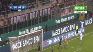 Jose Callejon Goal   AC Milan vs Napoli 1-2 Serie A