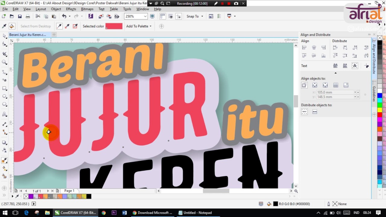  Tutorial  Corel Draw  X7  2021 Desain  Poster  1 Berani 