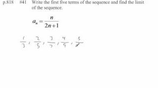 Pre Calculus Chapter 11 p.818 #41