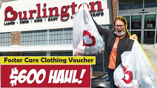 $600 SHOPPING SPREE using foster care clothing vouchers