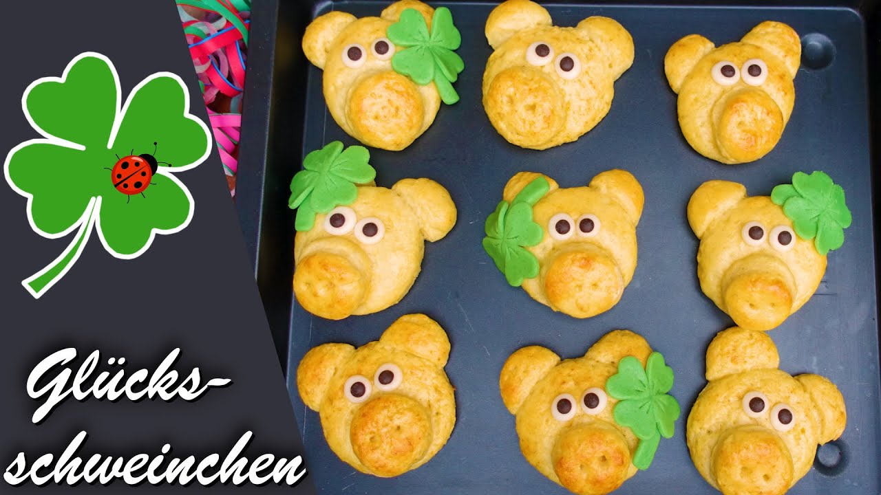 Glücksschweinchen aus Quark-Öl-Teig | Gebäck zu Silvester