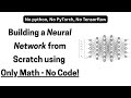 Neural Network FROM SCRATCH Using Only Math - No Python, No PyTorch, No Tensorflow