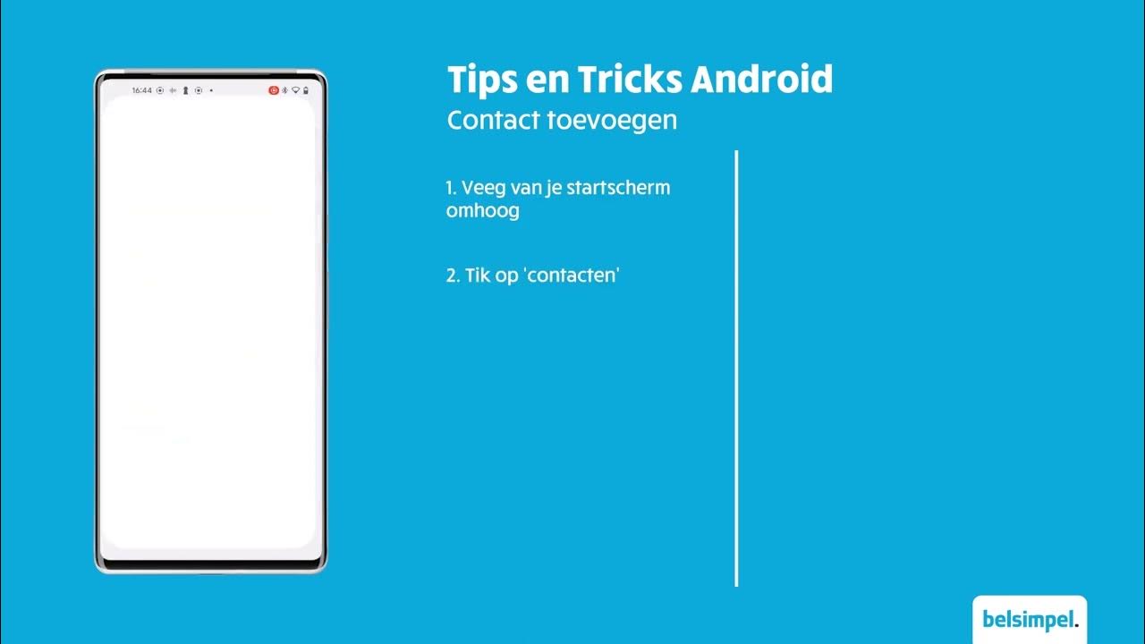 Tips en Tricks Android Contact toevoegen YouTube