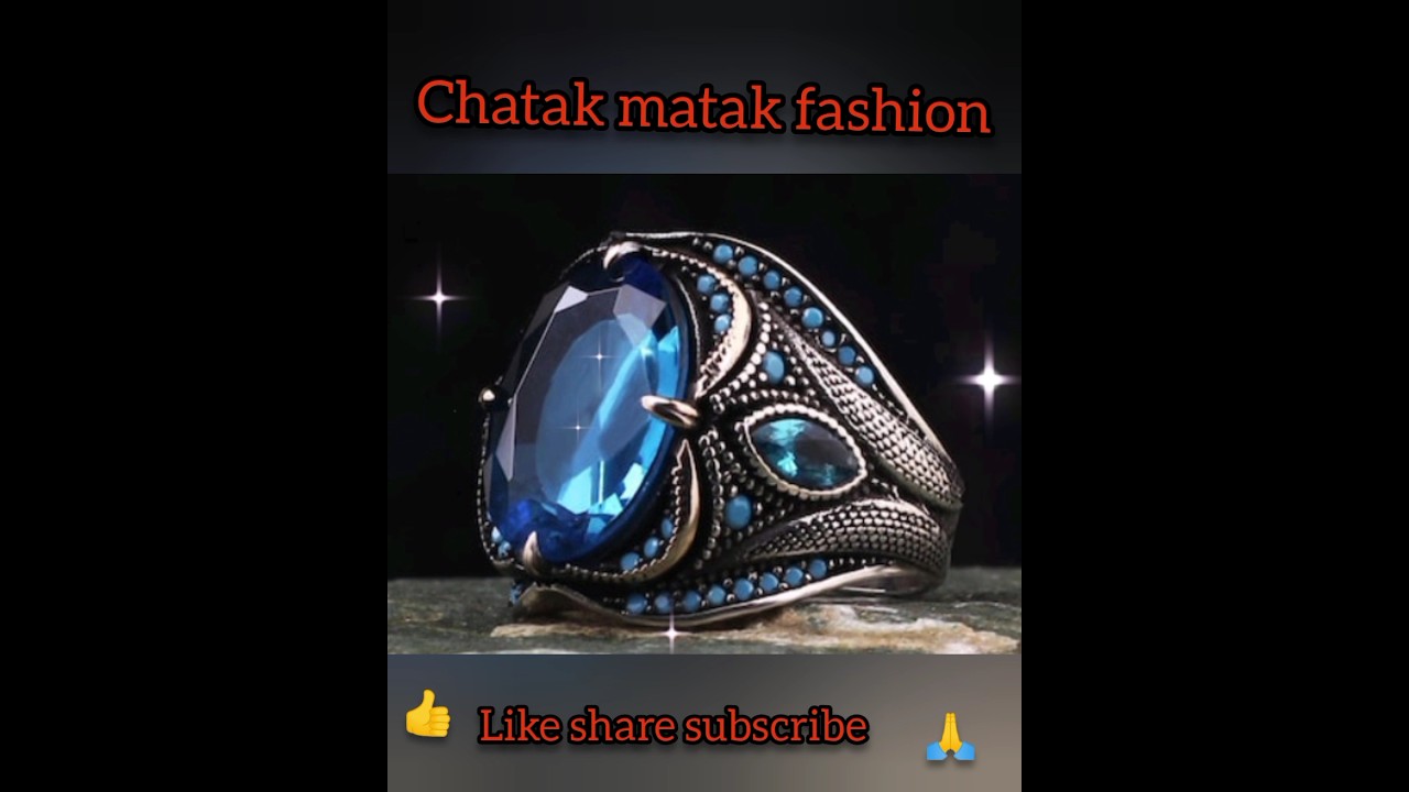 beautiful original Neelam stone ring design 