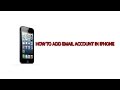 How to add email account in iphone