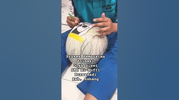 Pembuatan Sketsa Animasi airbrush. Siswi SMK Al Mufti Purwadadi, Subang #animasi #samurai Kurobushi